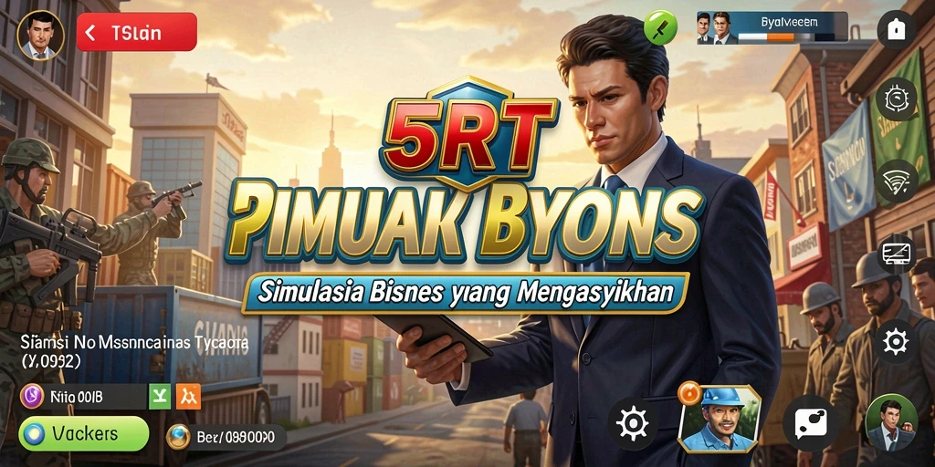 Gameplay 5RT menampilkan simulasi bisnis yang seru dan interaktif.