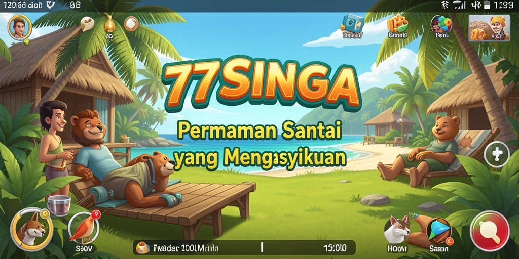 Tampilan gameplay menarik dan berwarna-warni dari 77SINGA.