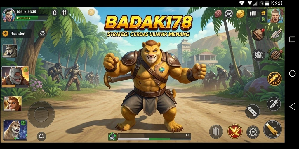 Tampilan gameplay epik dengan strategi mendalam.