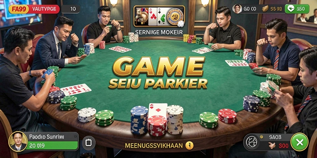 Screenshot gameplay FA99 yang menampilkan keseruan bermain Poker.