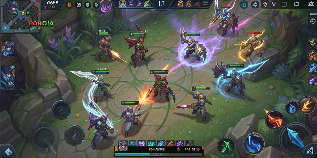 Screenshot gameplay G668 menampilkan aksi seru di arena pertempuran.