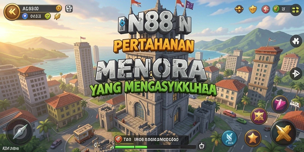 Tampilan gameplay IN88 yang menegangkan dalam Tower Defense.