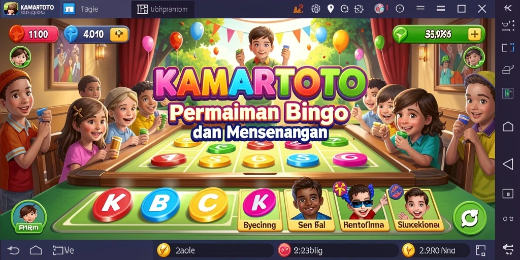 Gameplay seru KAMARTOTO dengan interaksi Bingo yang aktif.