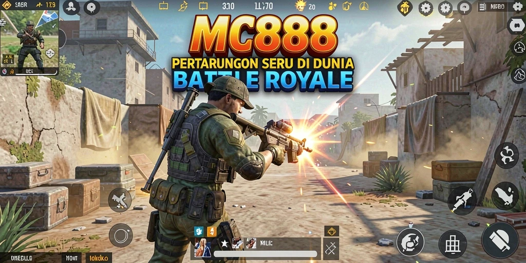 Screenshot dari gameplay seru MC888 dalam mode Battle Royale.