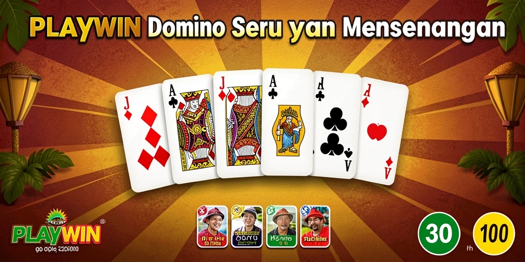 Screenshot gameplay <strong>PLAYWIN</strong> menampilkan serunya permainan Domino.