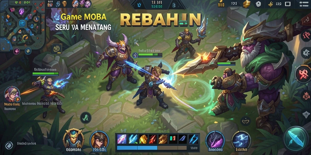 Tampilan aksi seru dari gameplay REBAHIN yang membuat adrenalin meningkat.
