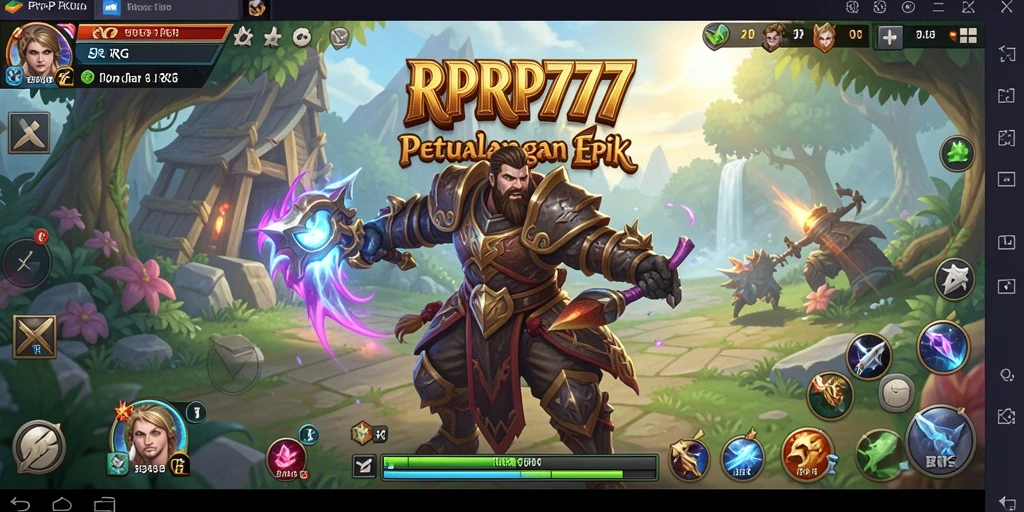 Tampilan screenshot gameplay RPRP777 menampilkan pertarungan yang mendebarkan.