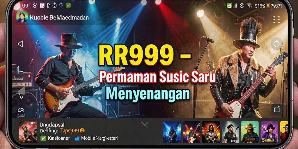 Tampilan gameplay seru dari RR999 yang penuh dengan musik.