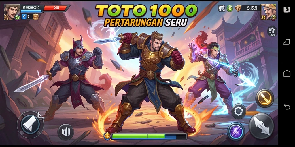 Tampilan gameplay Fighting yang seru dan mendebarkan di TOTO1000.